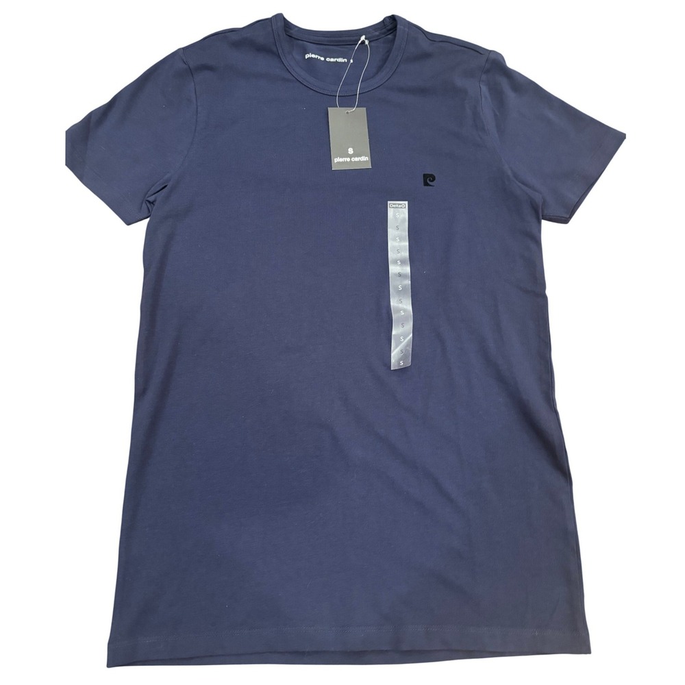 Pierre Cardin Mens Navy Blue Short Sleeve Crew Neck T-Shirt LPC058-08K-S Size S